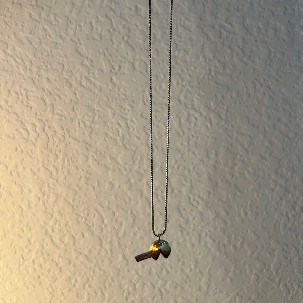 Gold Brighton Fortune Cookie Pendant Necklace - Picture 2 of 5